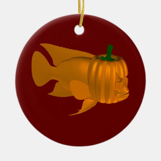 Red Devil Cichlid Keramik Ornament (Vorne)