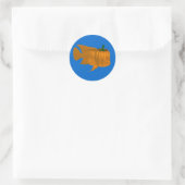 Red Devil Cichlid Runder Aufkleber (Tasche)