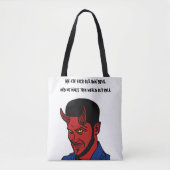 Red Devil Demon Man Lucifer Hell zitiert Kunst Tasche (Vorderseite)