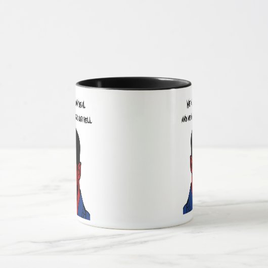 Red Devil Demon Man Lucifer Hell zitiert Kunst Tasse (Zentrum)