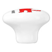 Red Devil Design Personalised Keramikknauf (Seitenansicht)