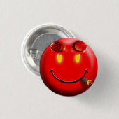 Red Devil Face - Schaltfläche Button (Vorne & Hinten)