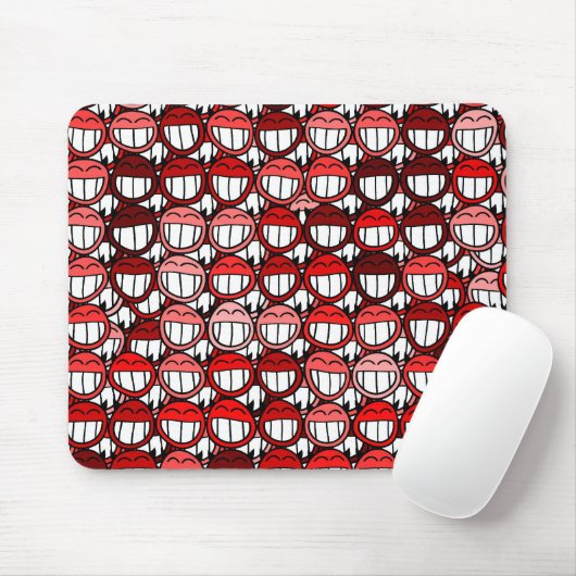 Red Devil Faces Funny Spaß Laugh Cartoon Mousepad (Mit Mouse)