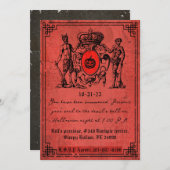 Red Devil Halloween Einladung (Vorne/Hinten)