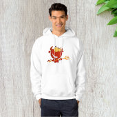 Red Devil Holding a Pitchfork Mens Hoodie