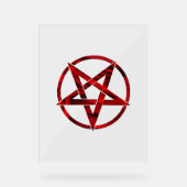 Red Devil Pentagram Acrylschild (Vorderseite)
