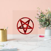 Red Devil Pentagram Acrylschild (Hochzeit)