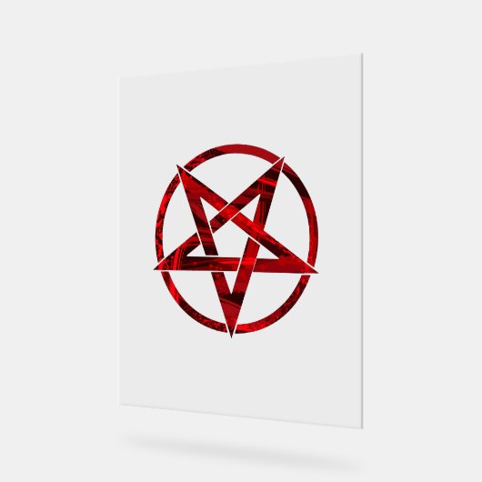 Red Devil Pentagram Acrylschild (Winkel)