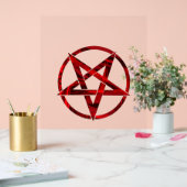 Red Devil Pentagram Acrylschild (Hochzeit)