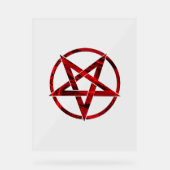 Red Devil Pentagram Acrylschild (Vorderseite)