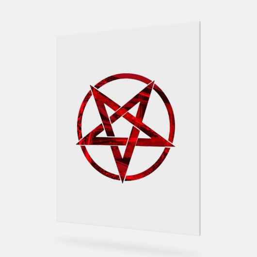 Red Devil Pentagram Acrylschild (Winkel)