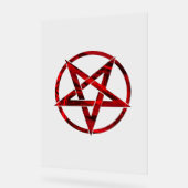 Red Devil Pentagram Acrylschild (Winkel)