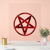 Red Devil Pentagram Acrylschild (Hochzeit)