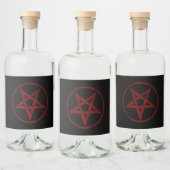 Red Devil Pentagram Alkoholflaschenetikett (Flaschen)