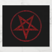 Red Devil Pentagram Alkoholflaschenetikett (Einzelnes Label)