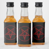Red Devil Pentagram Alkoholflaschenetikett (Flaschen)