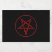 Red Devil Pentagram Alkoholflaschenetikett (Einzelnes Label)