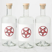 Red Devil Pentagram Alkoholflaschenetikett (Flaschen)