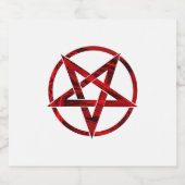 Red Devil Pentagram Alkoholflaschenetikett (Einzelnes Label)