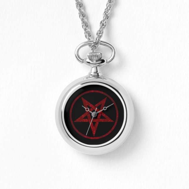 Red Devil Pentagram Armbanduhr (Vorderseite)