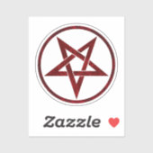 Red Devil Pentagram Aufkleber (Blatt)