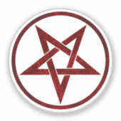 Red Devil Pentagram Aufkleber (Vorderseite)