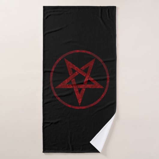 Red Devil Pentagram Badehandtuch (Badehandtuch)