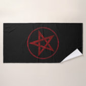 Red Devil Pentagram Badehandtuch (Badehandtuch)