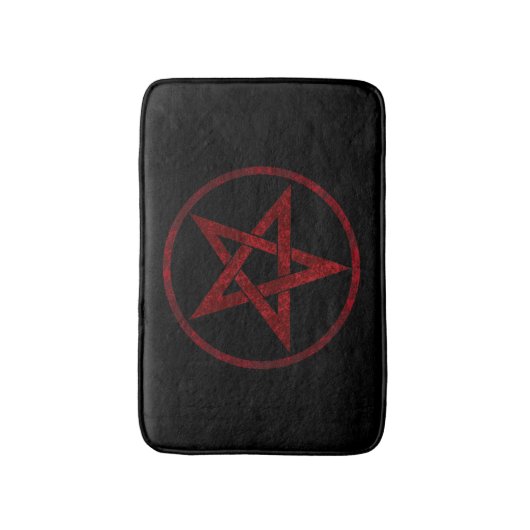 Red Devil Pentagram Badematte (Vorderseite Vertikal)