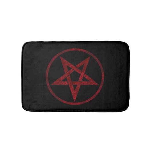 Red Devil Pentagram Badematte (Vorderseite)