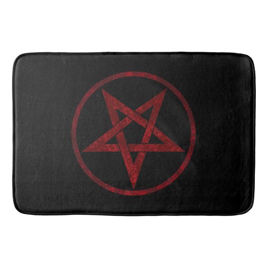 Red Devil Pentagram Badematte (Vorderseite)