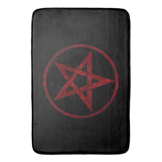 Red Devil Pentagram Badematte (Vorderseite Vertikal)