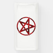 Red Devil Pentagram Banner (Vertikal)