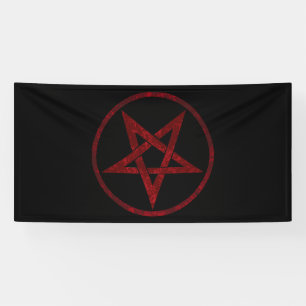 Red Devil Pentagram Banner