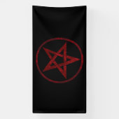 Red Devil Pentagram Banner (Vertikal)