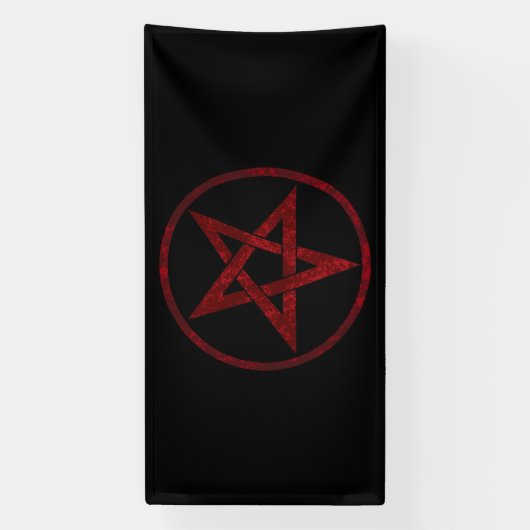 Red Devil Pentagram Banner (Vertikal)