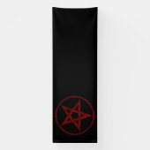 Red Devil Pentagram Banner (Vertikal)
