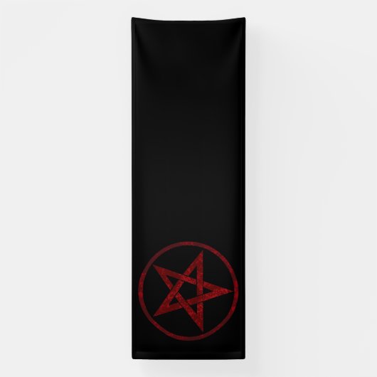 Red Devil Pentagram Banner (Vertikal)