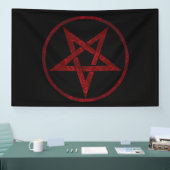 Red Devil Pentagram Banner (Messe)