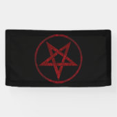 Red Devil Pentagram Banner (Horizontal)