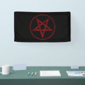 Red Devil Pentagram Banner (Messe)