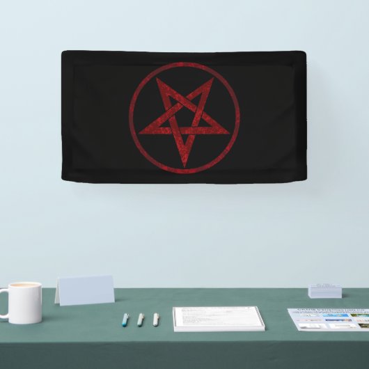 Red Devil Pentagram Banner (Messe)