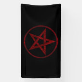 Red Devil Pentagram Banner (Vertikal)