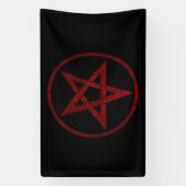 Red Devil Pentagram Banner (Vertikal)