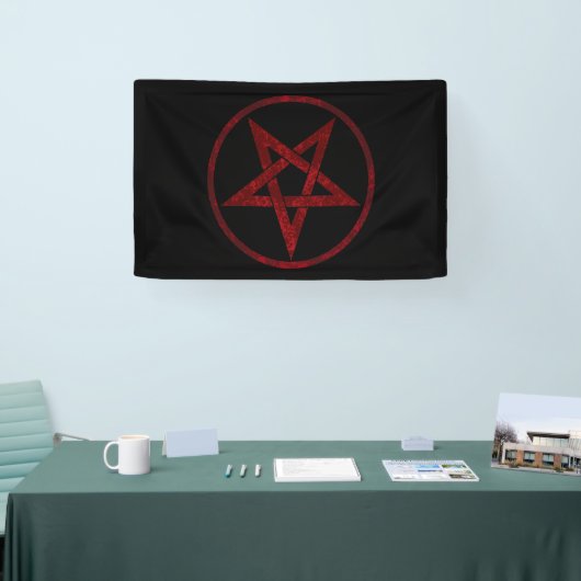 Red Devil Pentagram Banner (Messe)