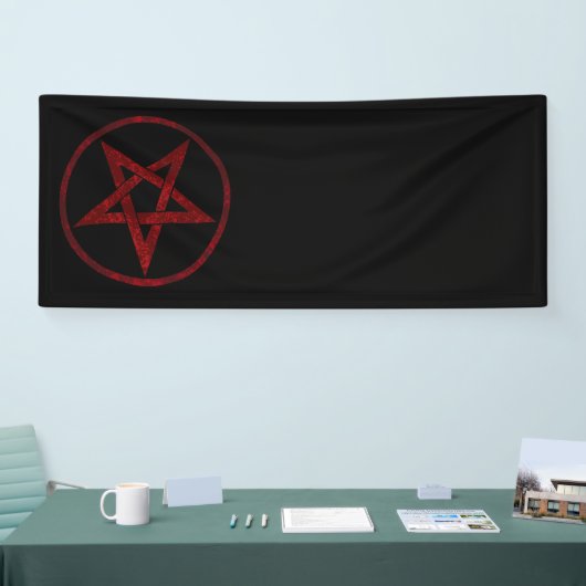 Red Devil Pentagram Banner (Messe)