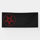 Red Devil Pentagram Banner (Horizontal)