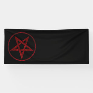Red Devil Pentagram Banner