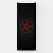 Red Devil Pentagram Banner (Vertikal)