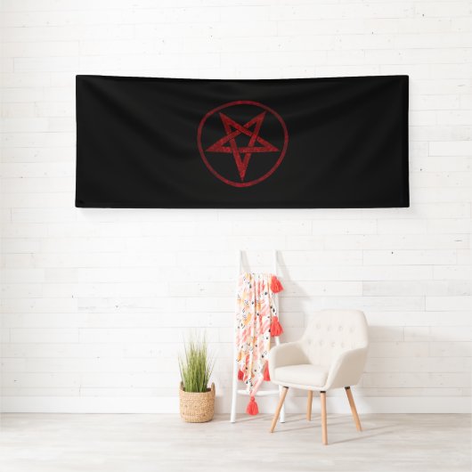 Red Devil Pentagram Banner (Insitu)